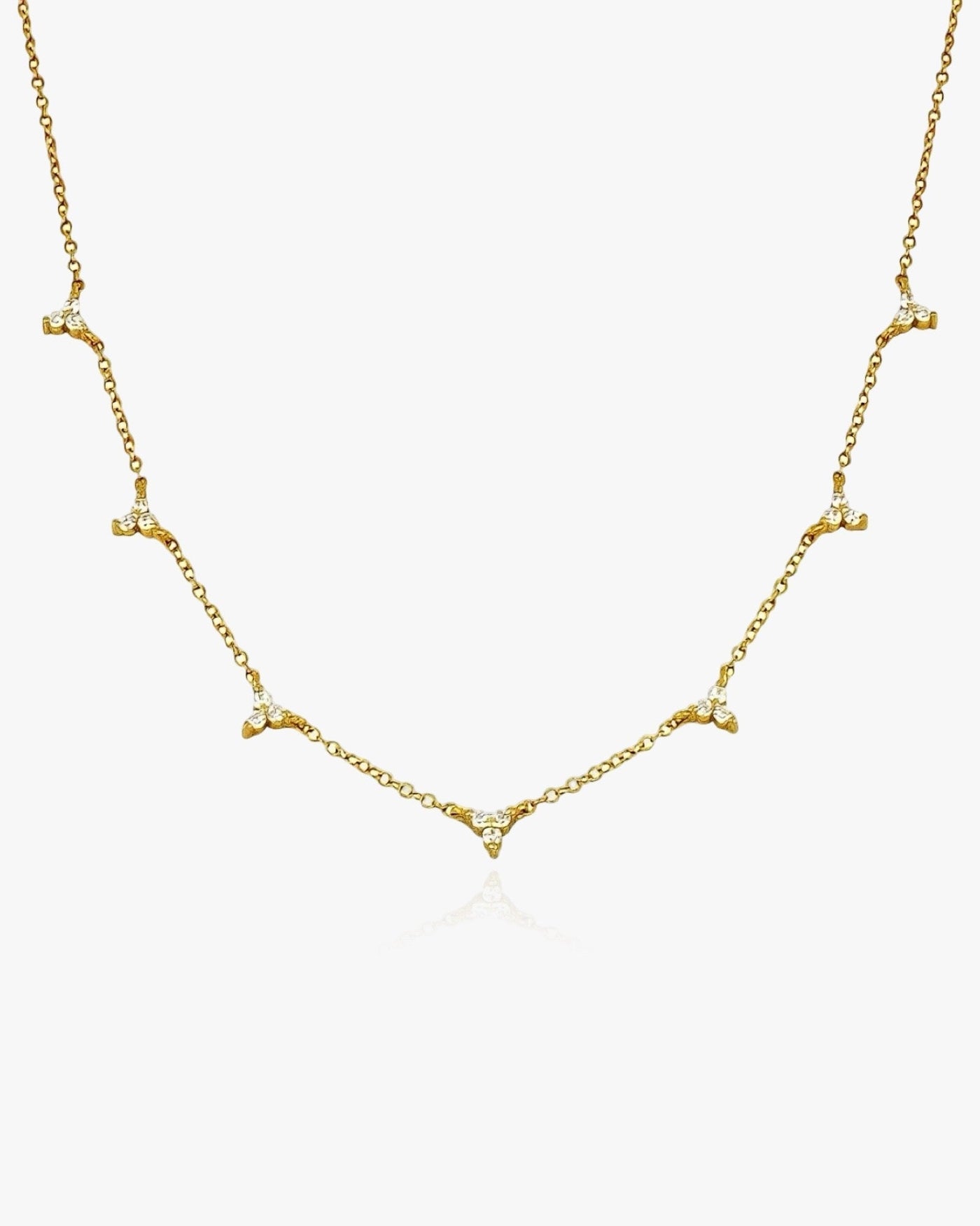 925 Sterling Silver Necklace Trio Diamante