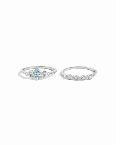 Aquamarine Ring Set
