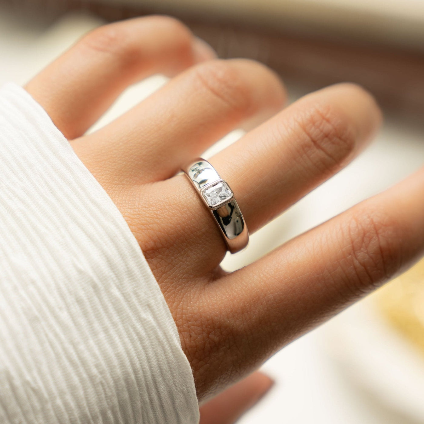 Baguette Dome Ring