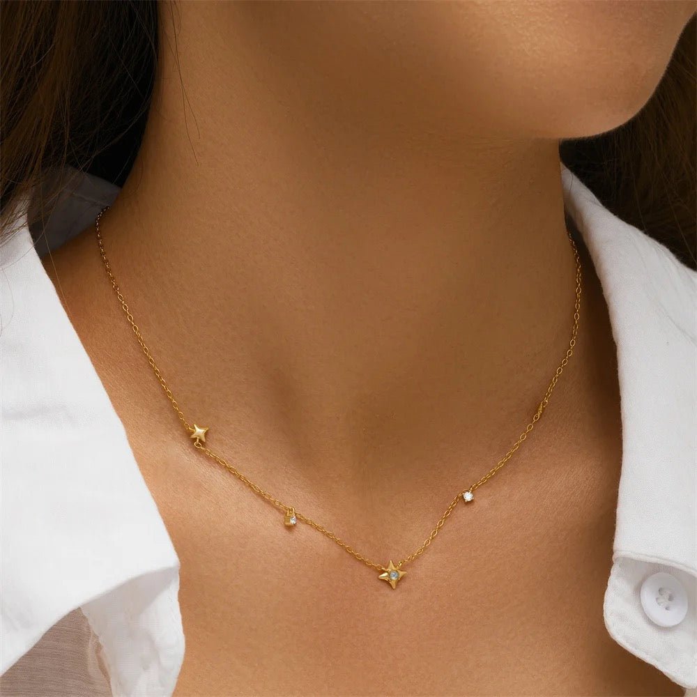 Dainty Necklace with Stars