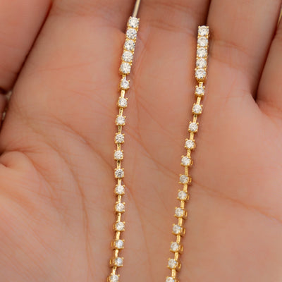 Diamond Line Earrings