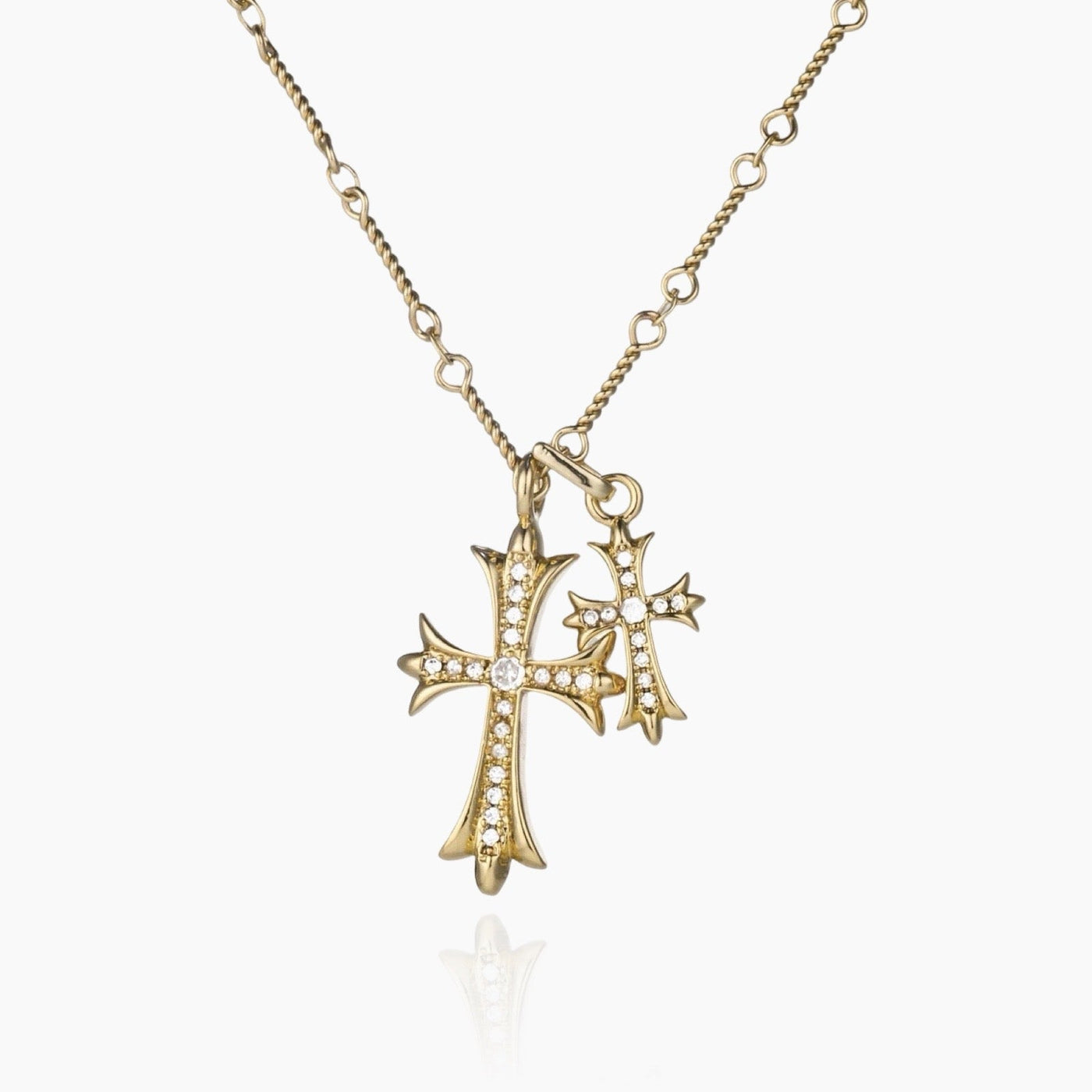 Double Cross Necklace