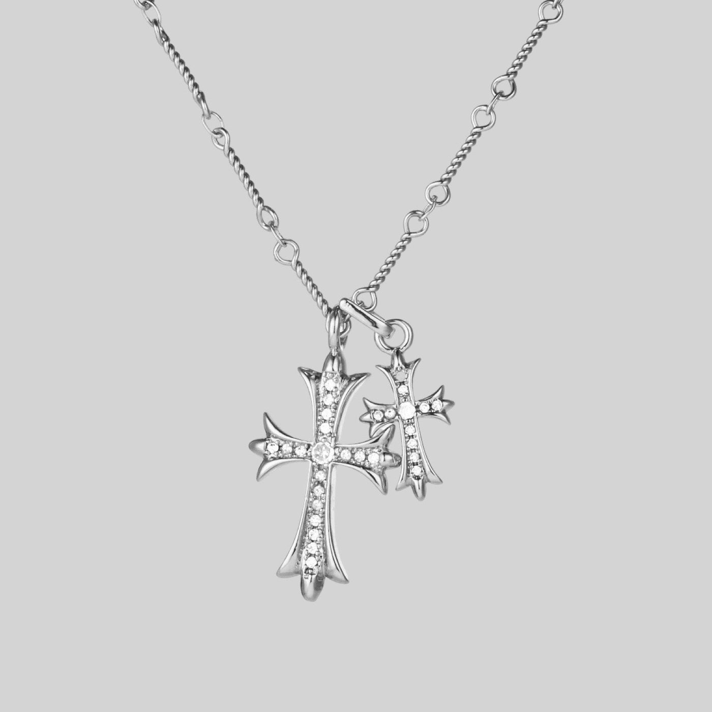 Double Cross Necklace