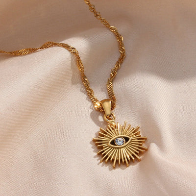 Evil Eye Sun Necklace