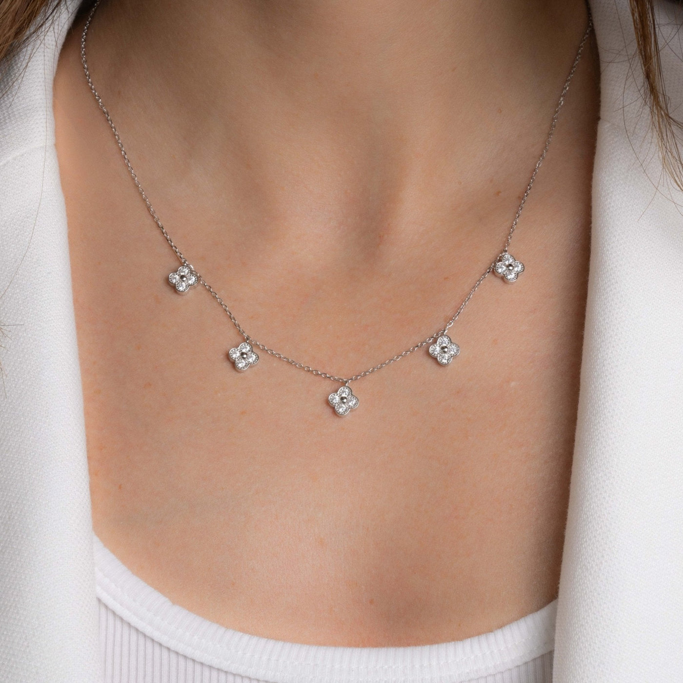 Four Leaf Clover Charm Necklace