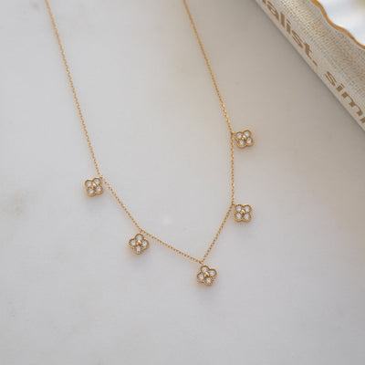 Four Leaf Clover Charm Necklace