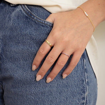 Gold Eternity Birthstone Rings