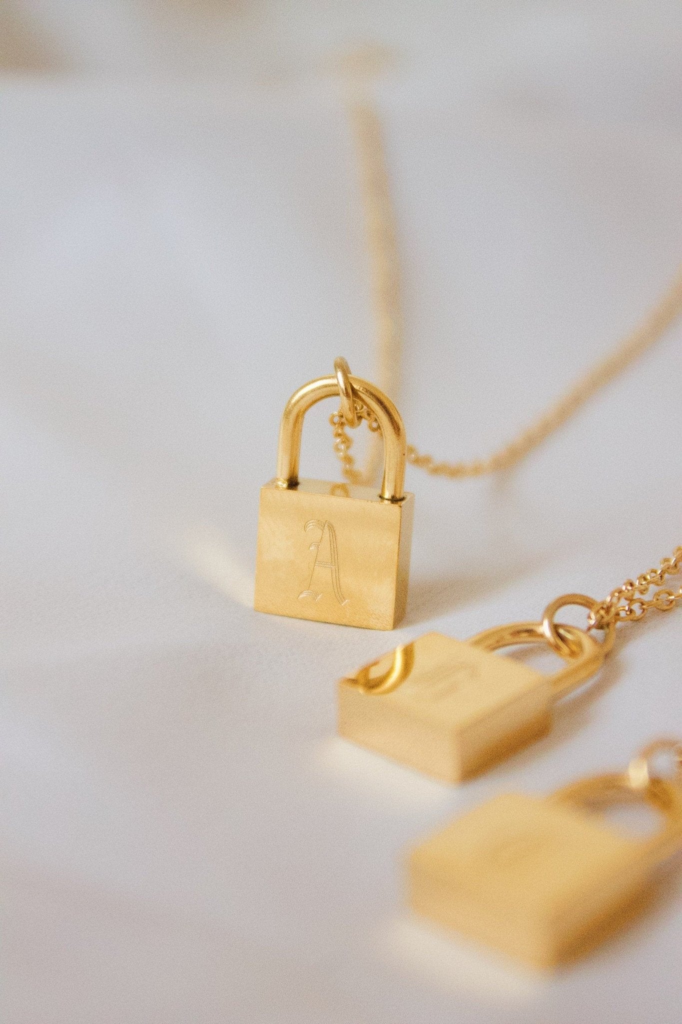 Lock Initial Necklace