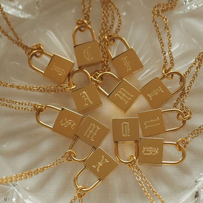 Lock Initial Necklace