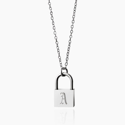 Lock Initial Necklace