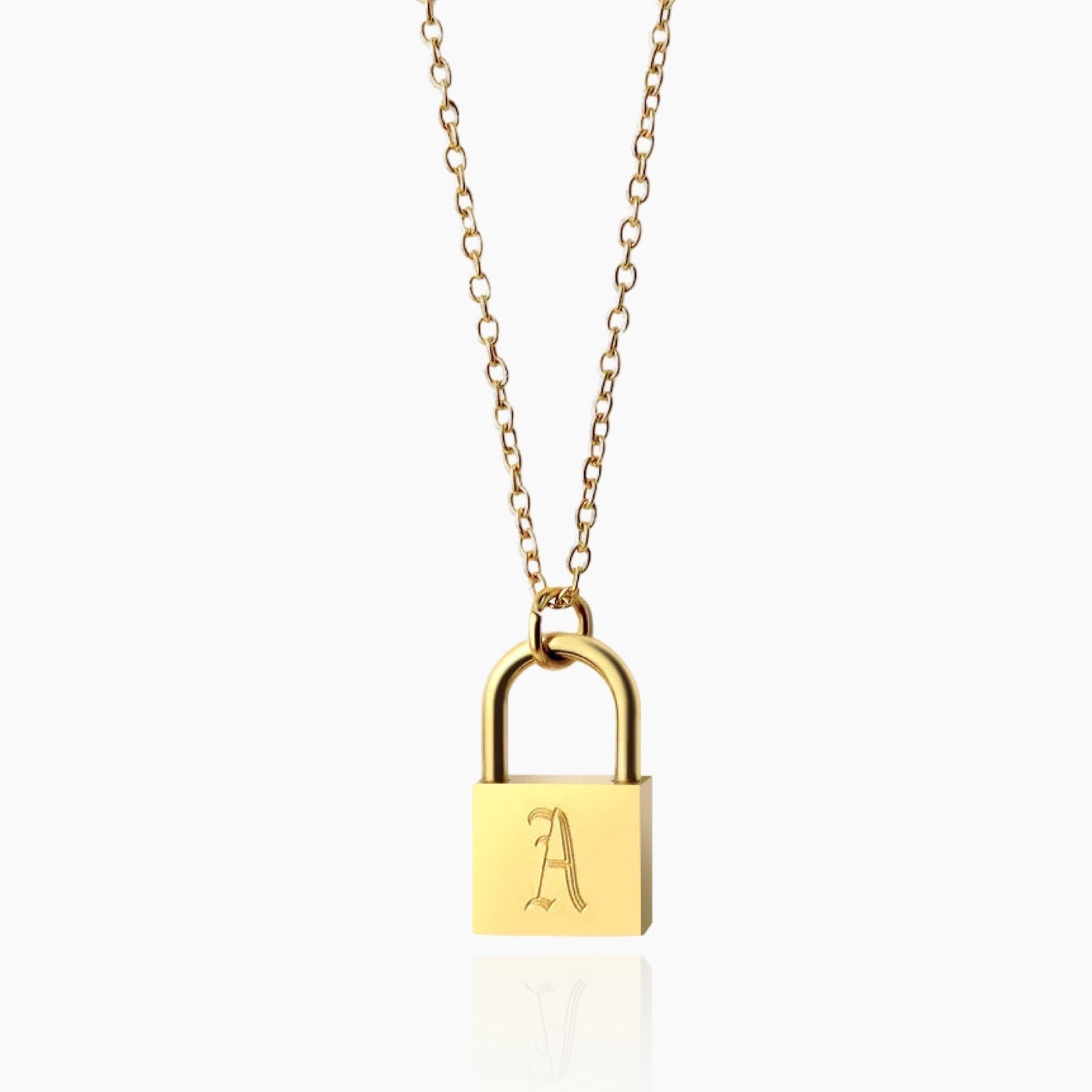 Lock Initial Necklace