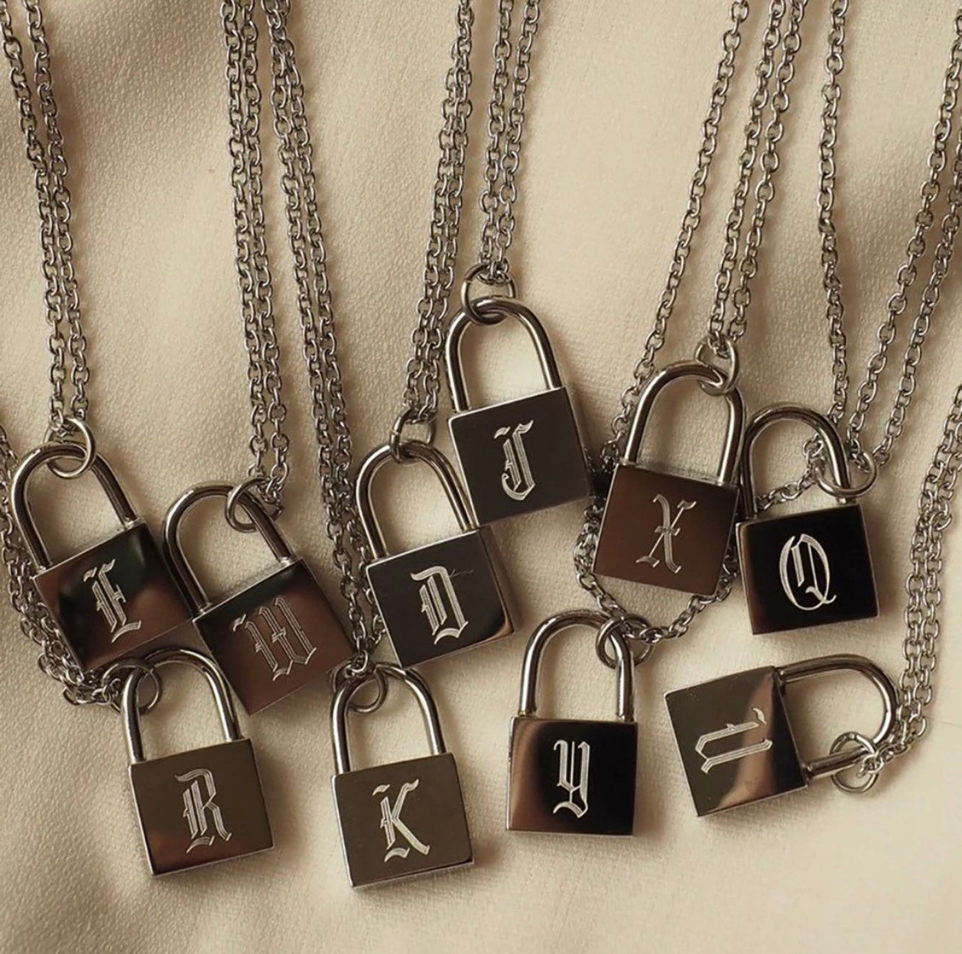 Lock Initial Necklace