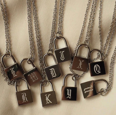 Lock Initial Necklace