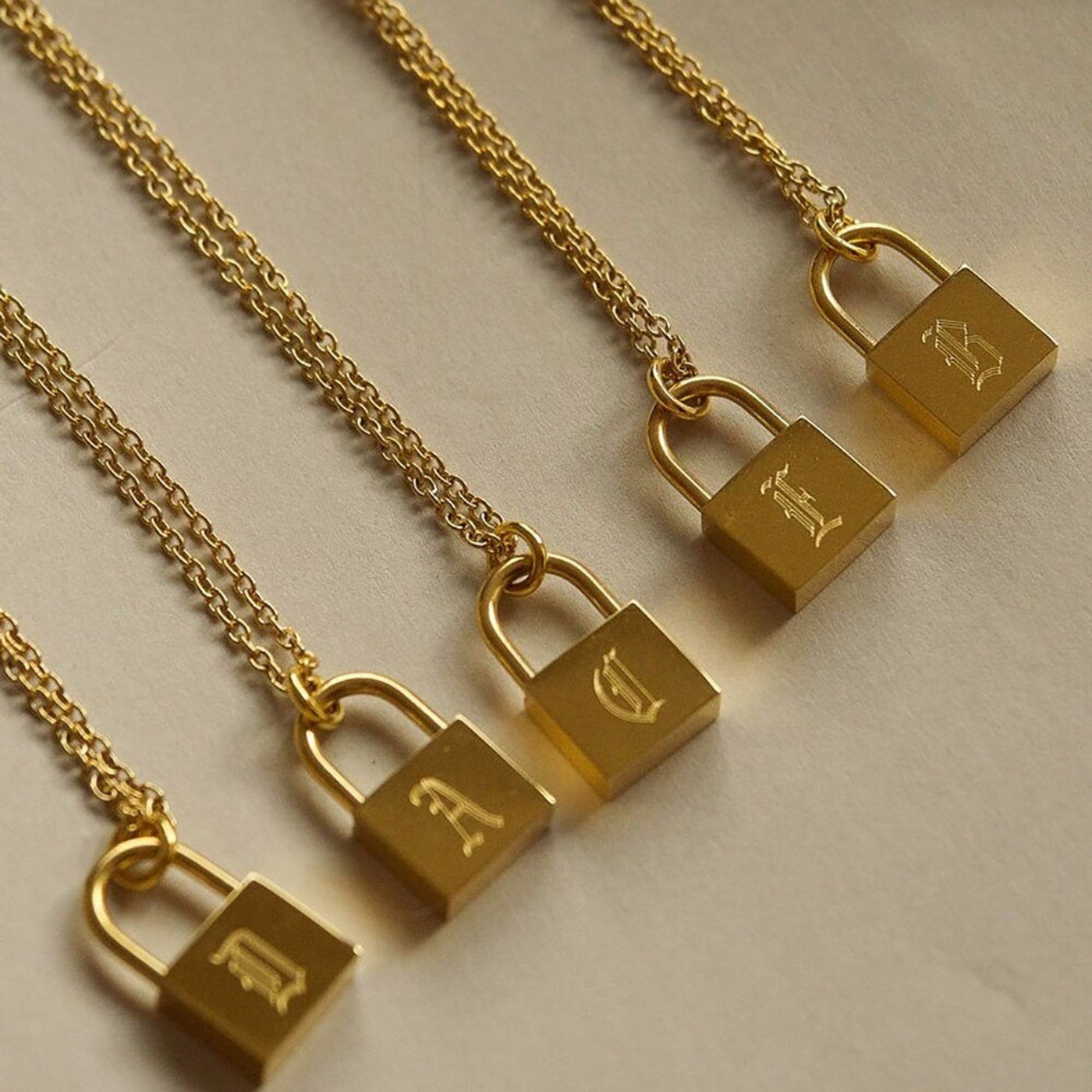 Lock Initial Necklace