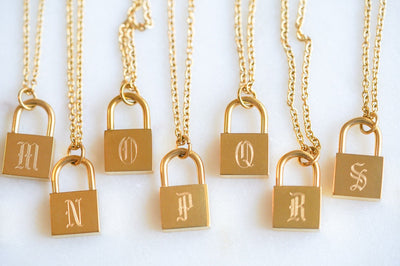 Lock Initial Necklace