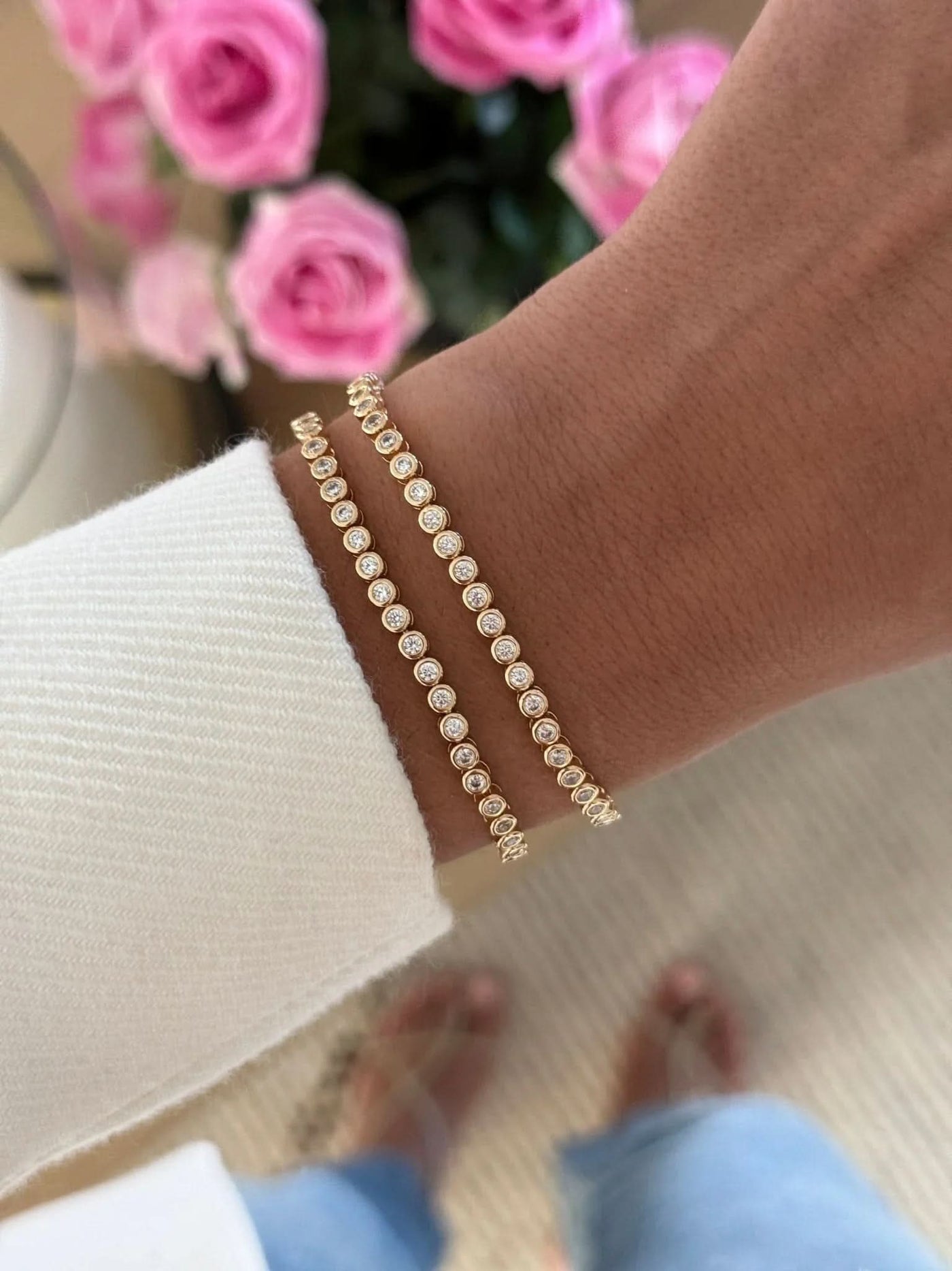 Mini Round Bezel Tennis Bracelet