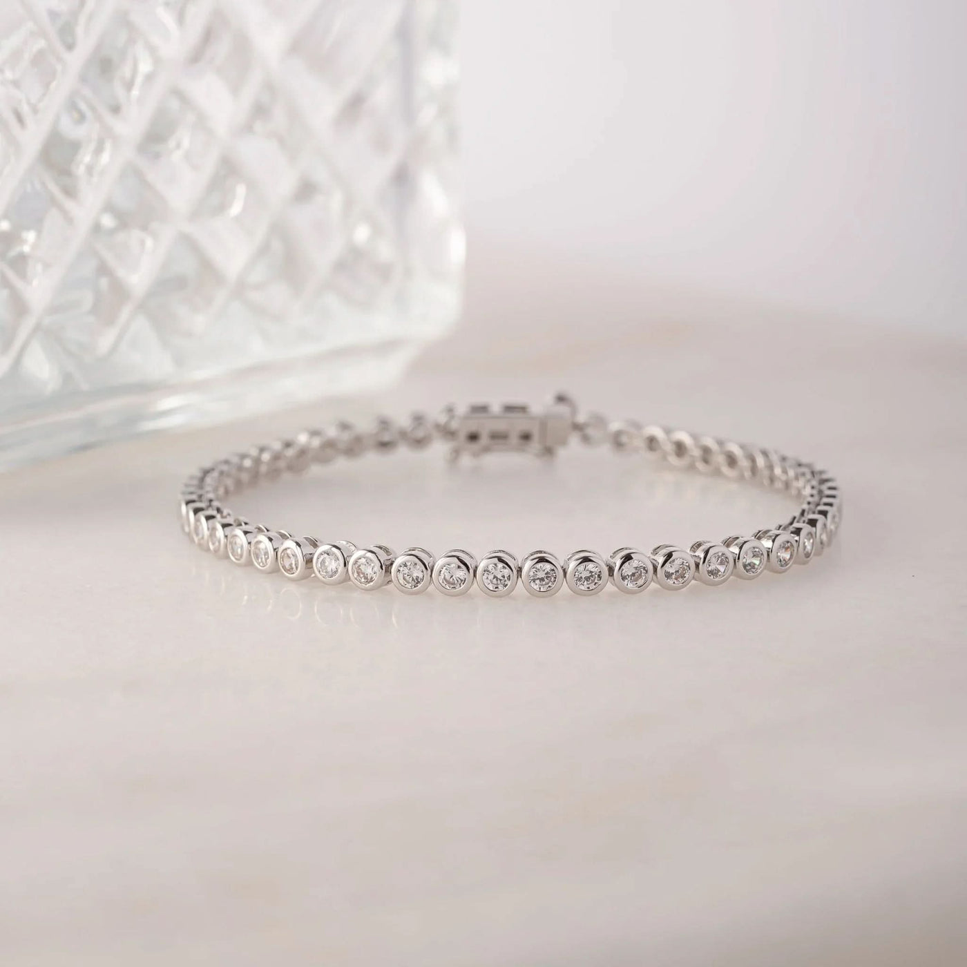Mini Round Bezel Tennis Bracelet