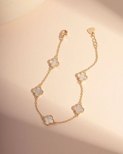 Mother of Pearl Clover Bracelet