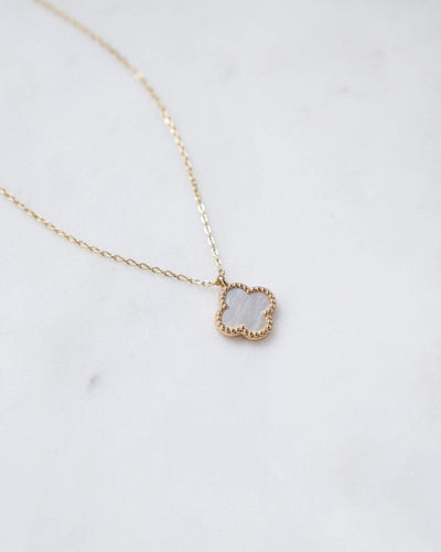 Mother of Pearl Clover Necklace