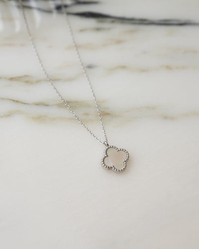 Mother of Pearl Clover Necklace