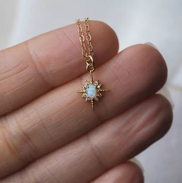Opal Star Necklace