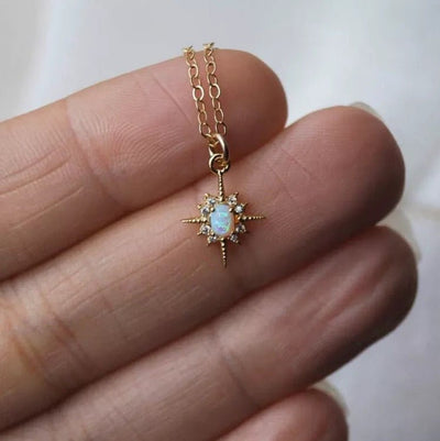 Opal Star Necklace