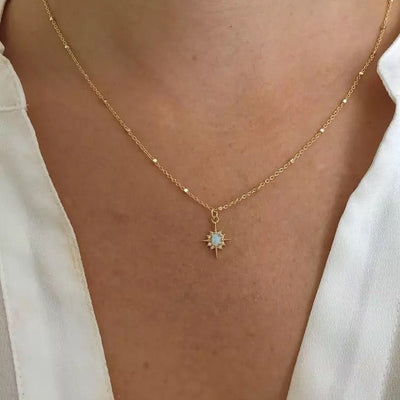 Opal Star Necklace