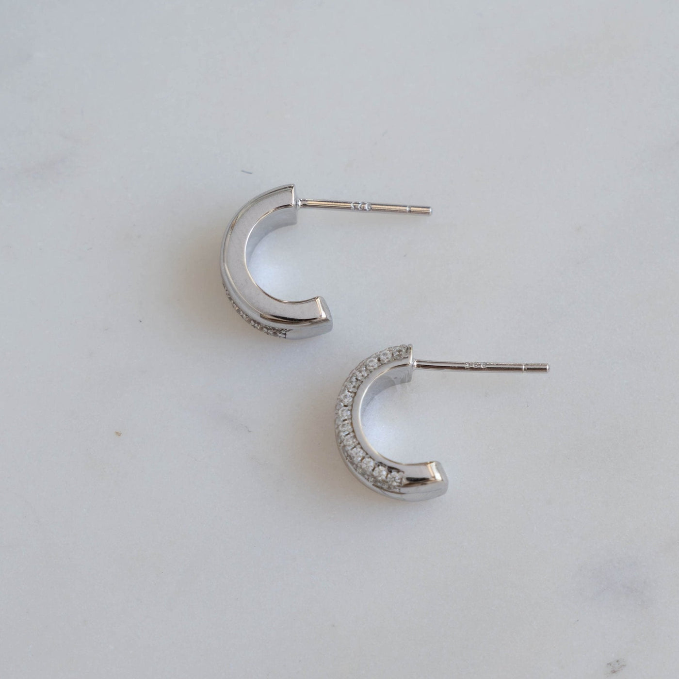 Pavé Double Hoop Earrings