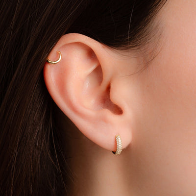 Pavé Huggie Earrings