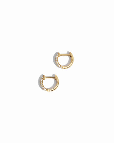 Pavé Huggie Earrings