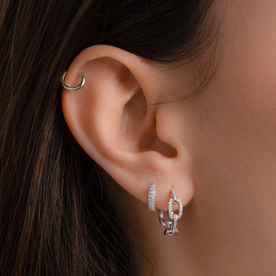 Pavé Huggie Earrings