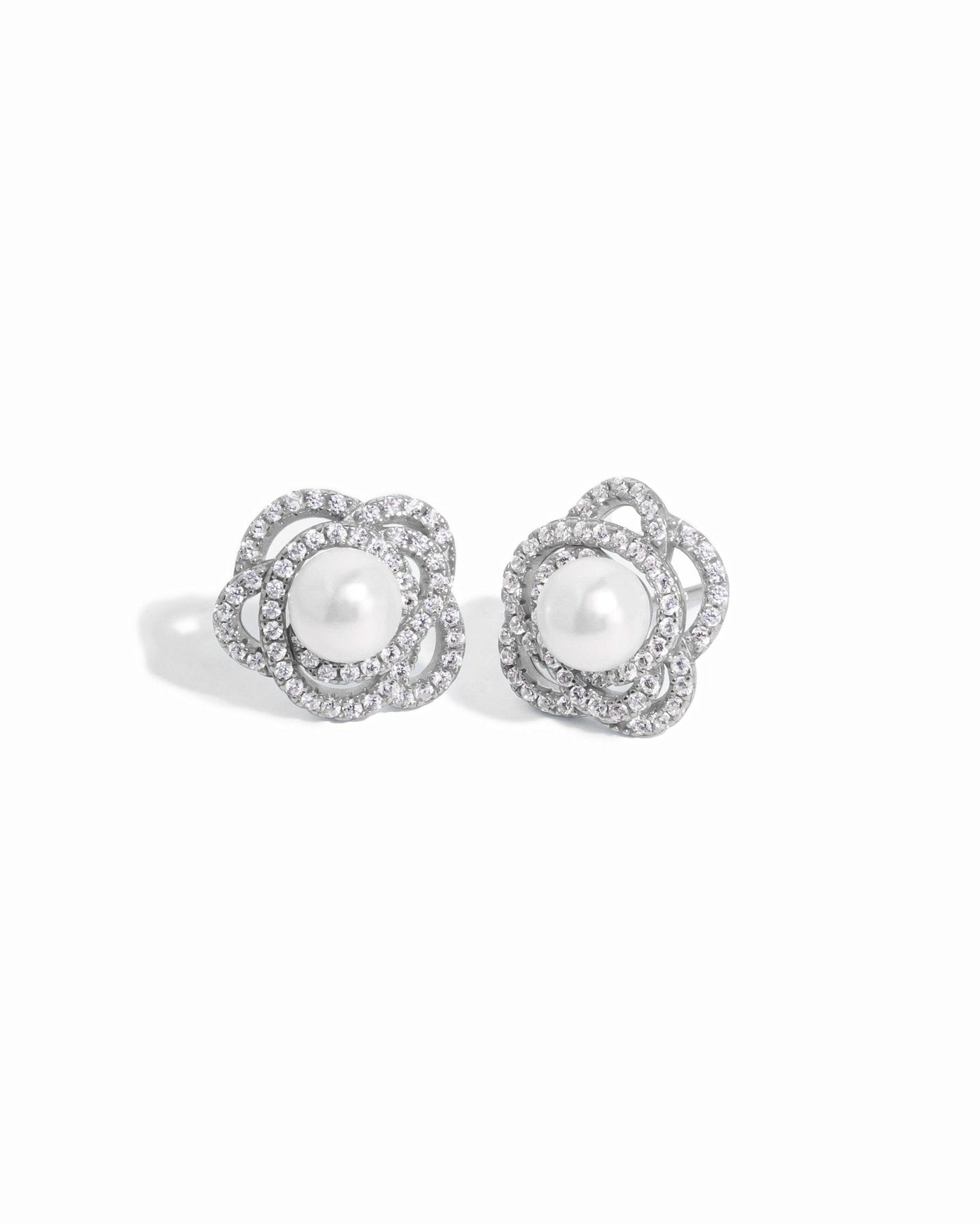 Pearl Flower Statement Studs