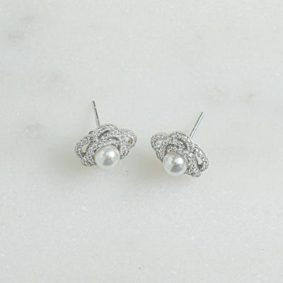 Pearl Flower Statement Studs