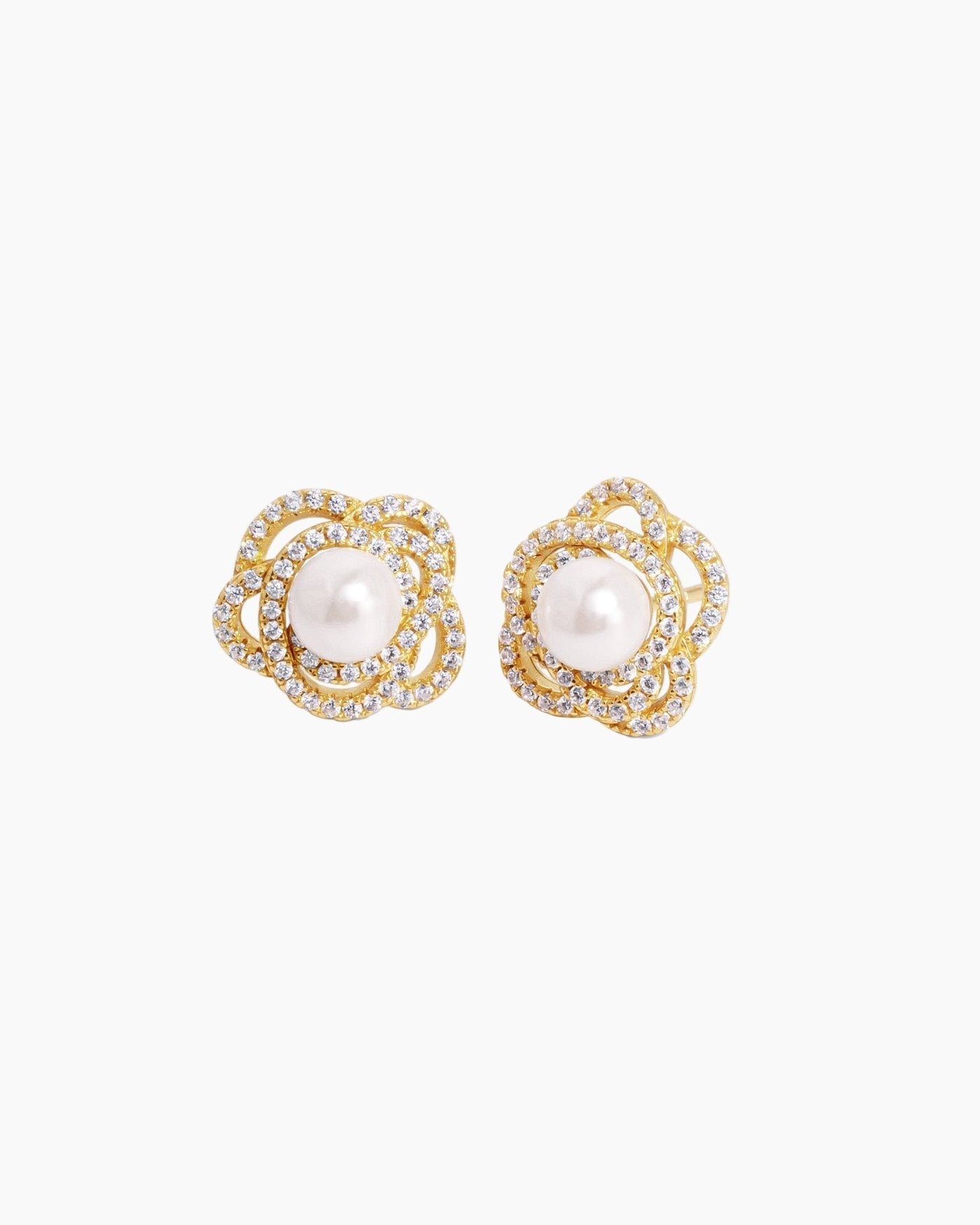 Pearl Flower Statement Studs