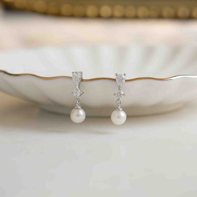 Small Pearl Drop Earrings