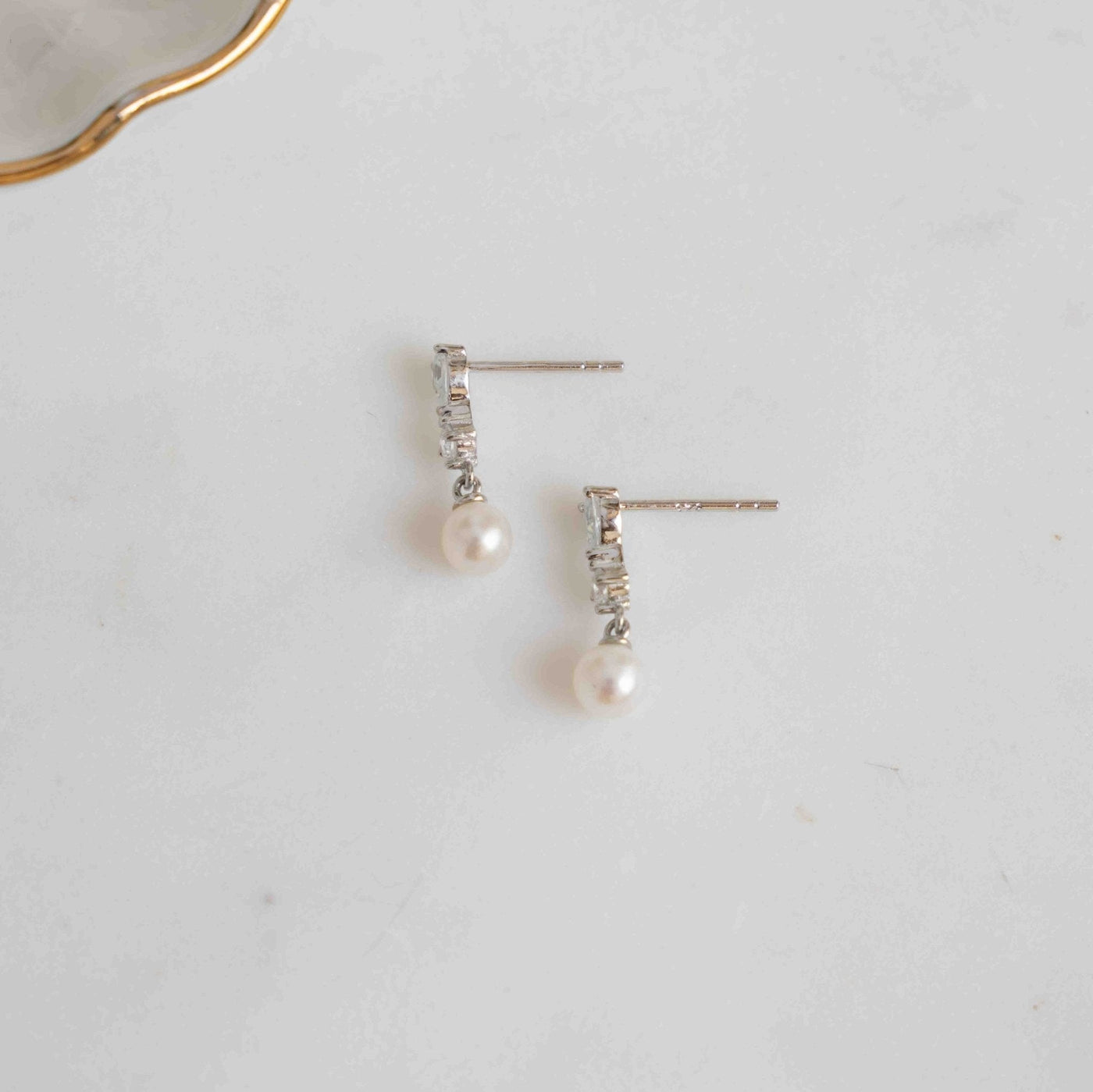 Small Pearl Drop Earrings