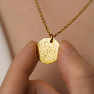 Star Map Night Sky Necklace